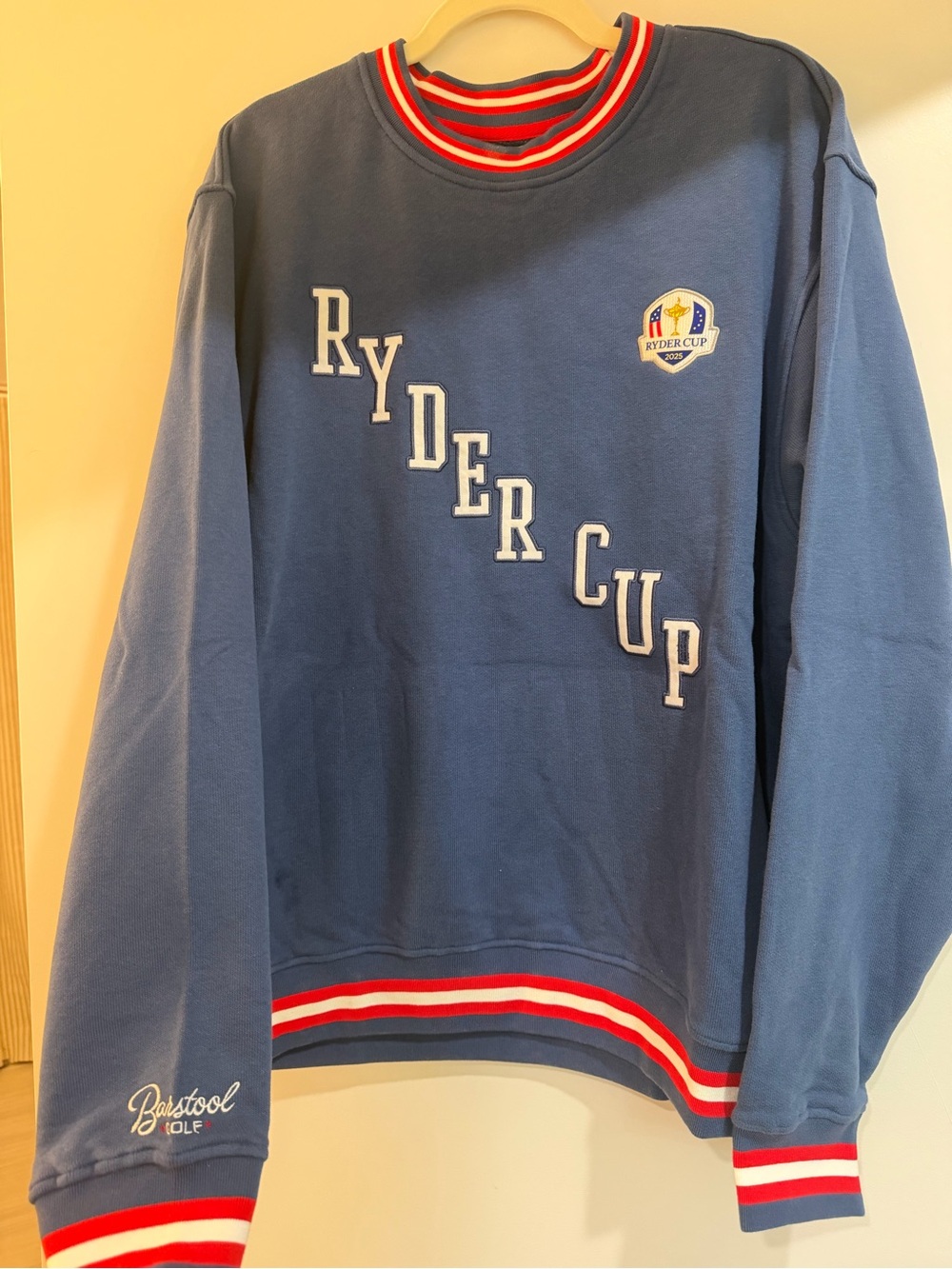 Barstool Golf Navy Ryder Cup Crewneck Sweatshirt